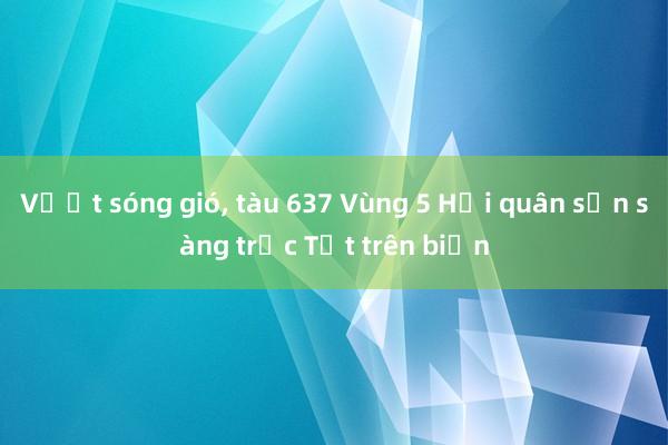 Vượt sóng gió, tàu 637 Vùng 5 Hải quân sẵn sàng trực Tết trên biển