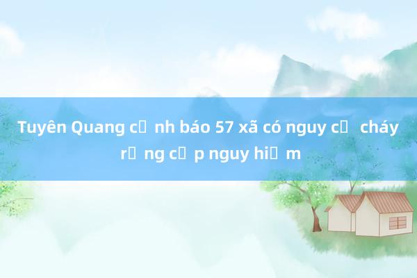 Tuyên Quang cảnh báo 57 xã có nguy cơ cháy rừng cấp nguy hiểm